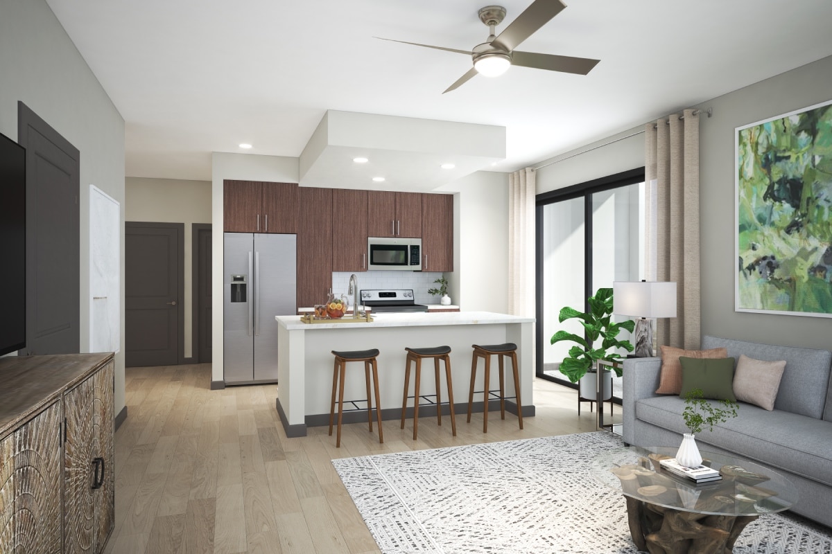 Designer one bedroom apartment for rent in Fort Myers FL with modern finishes at Sinclair