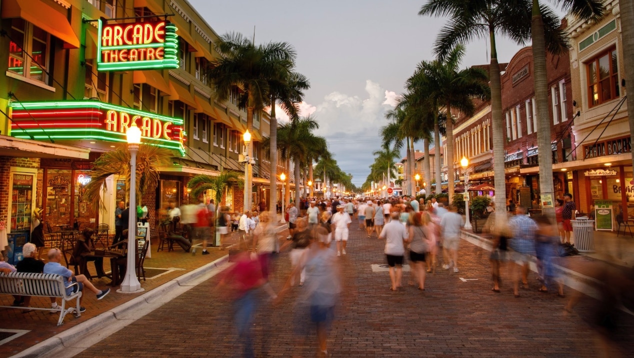 Young professionals living in Fort Myers FL near luxury apartments at Sinclair at Palm Pointe with resort-style amenities